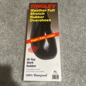 Black rubber overshoes